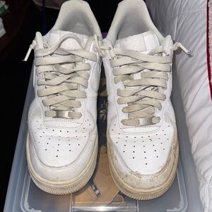 White Lace-Up Sneakers size 10.5 pre owned NOT CLEAN